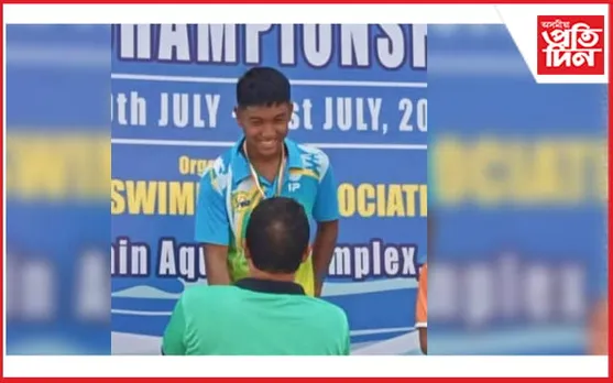 ৰাজ্যিক সাঁতোৰ প্ৰতিযোগিতাত তিনিটা সোণ, এটা ৰূপৰ পদক লাভ জ্ঞানম হাজৰিকা...